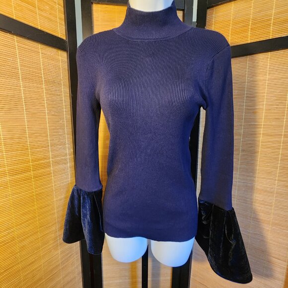 INC Deep Twilight Mock T Sweater - Picture 2 of 8